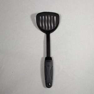 EKCO BLACK  EASY GRIP HANDLE SLOTTED TURNER FLIPPER SPATULA  Kitchen UTENSIL